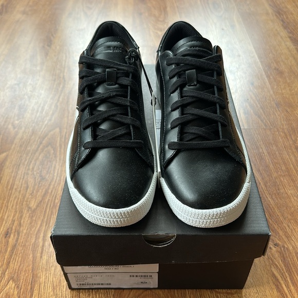 Alexander McQueen MCQ Tennis Sneaker Black Leather Size 40 EU / 10 US NIB - Picture 3 of 14